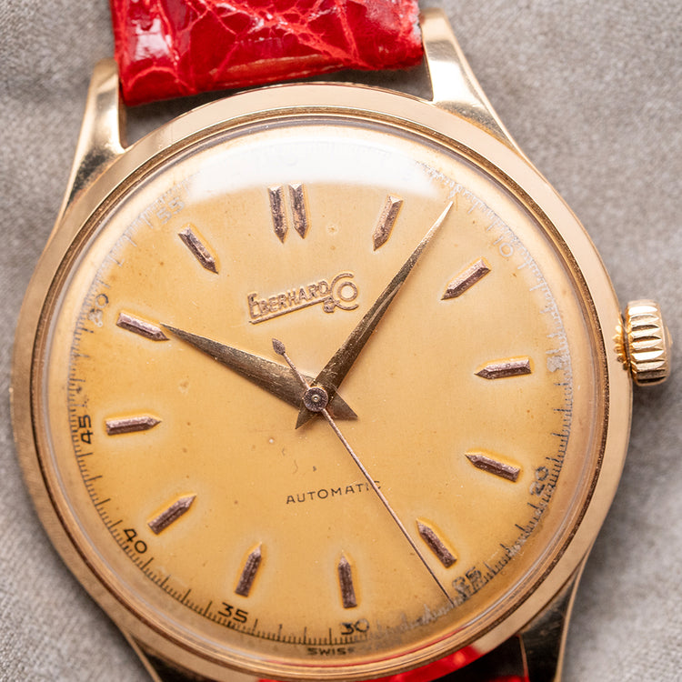 1960s Eberhard & Co Automatic 18ct Yellow Gold with Box 36mm