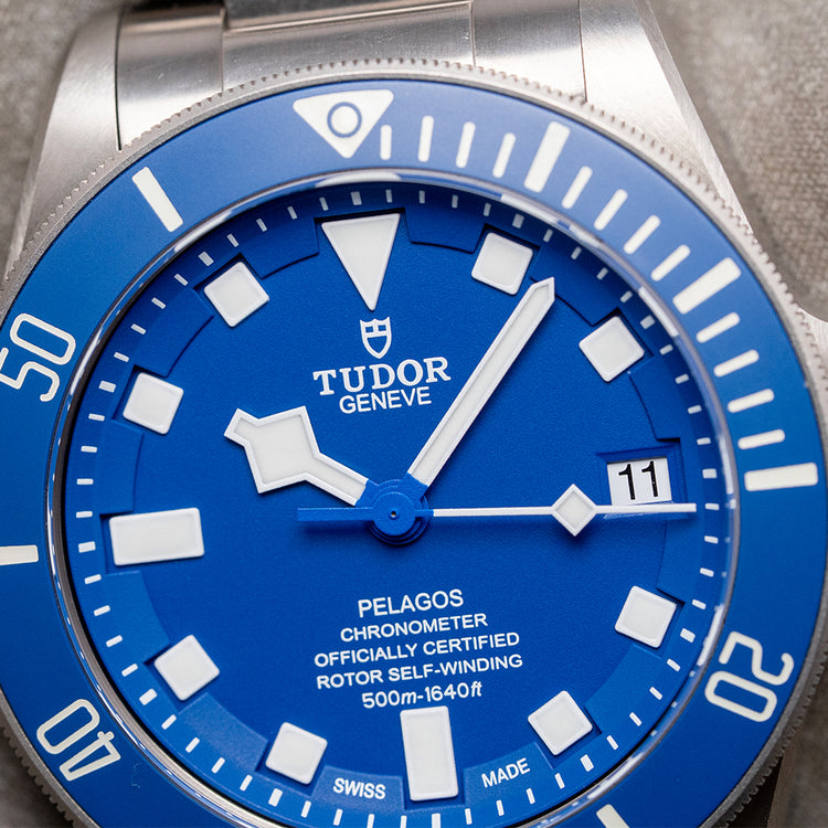 2018 Tudor Pelagos Blue Titanium 42mm on Bracelet 25600TB