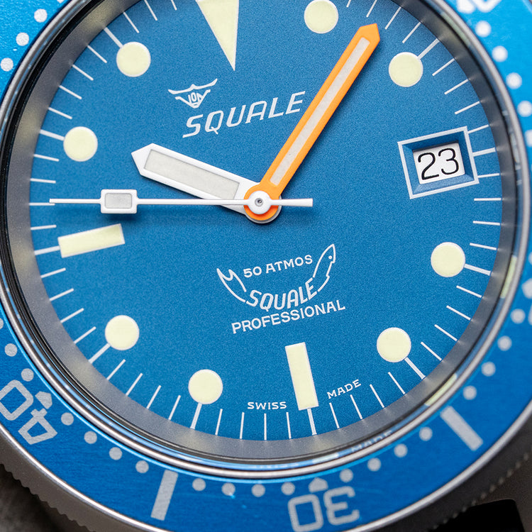 2020 Squale 1521 Blue Dial Blasted Case Automatic 42mm