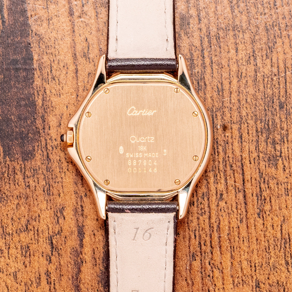 1990s Cartier Cougar 18ct Gold Larger 33mm Quartz 887904