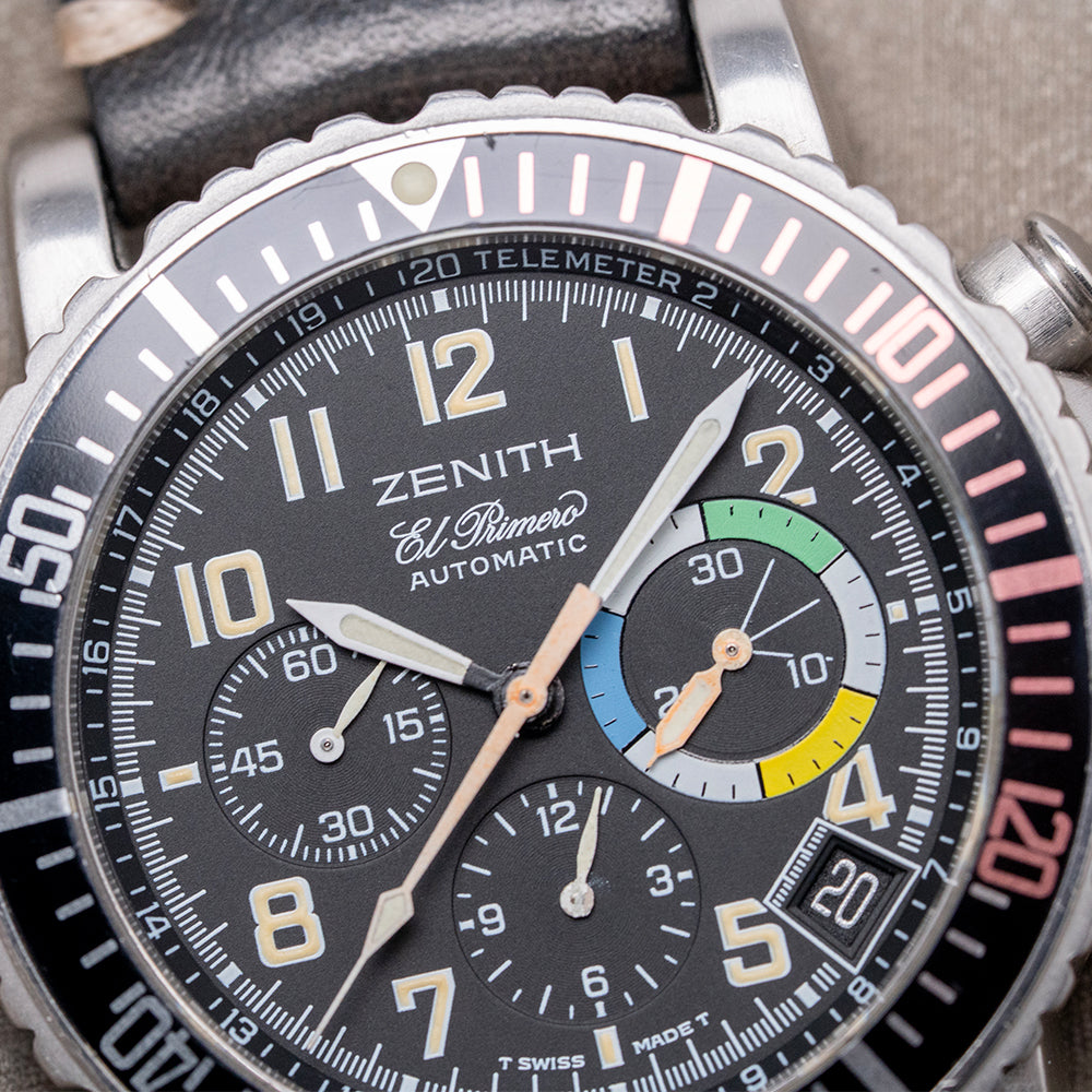 1990s Zenith El Primero Rainbow Flyback 40mm 02.0480.405
