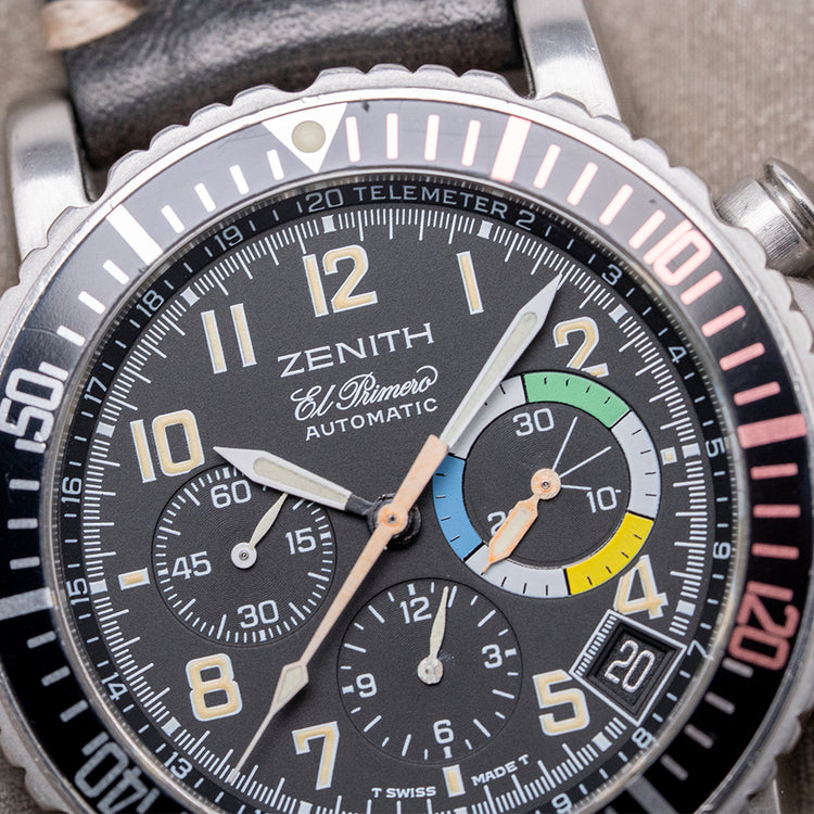 1990s Zenith El Primero Rainbow Flyback 40mm 02.0480.405