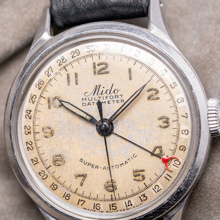1940s Mido Multifort Datometer Super-Automatic Bumber 33.5mm