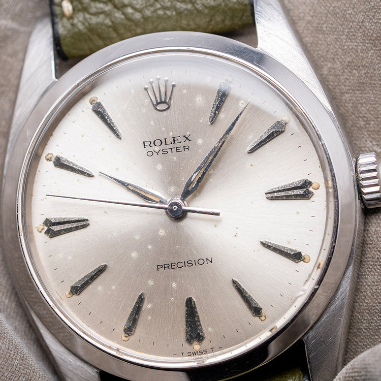 1966 Rolex Oyster Precision 36mm Manual Silver Dial 6424