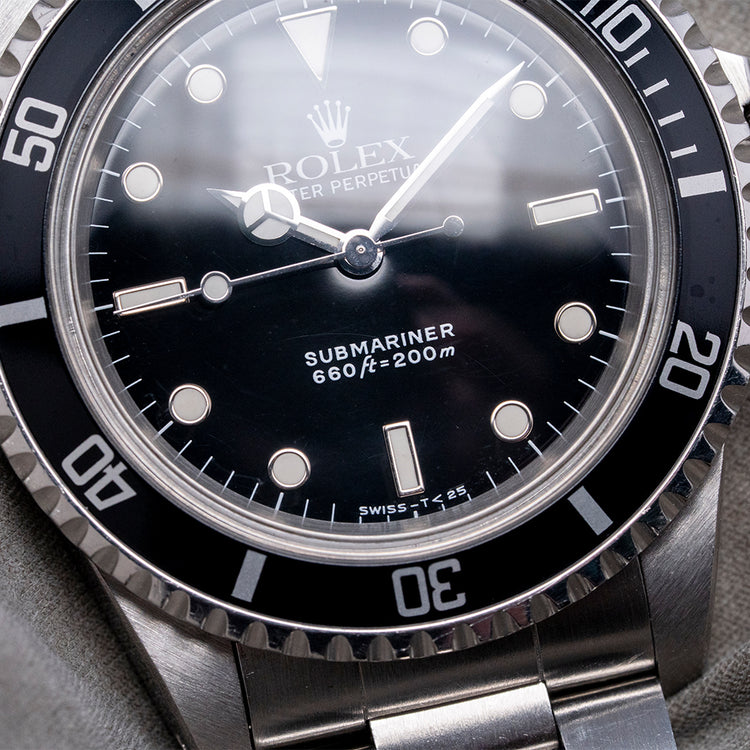 1989 Rolex Submariner No-Date Gloss Dial 5513 L-Serial 40mm