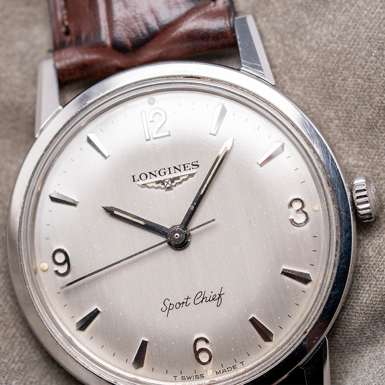 1967 Longines Sport Chief Manual 34mm Box & Papers 7272-4