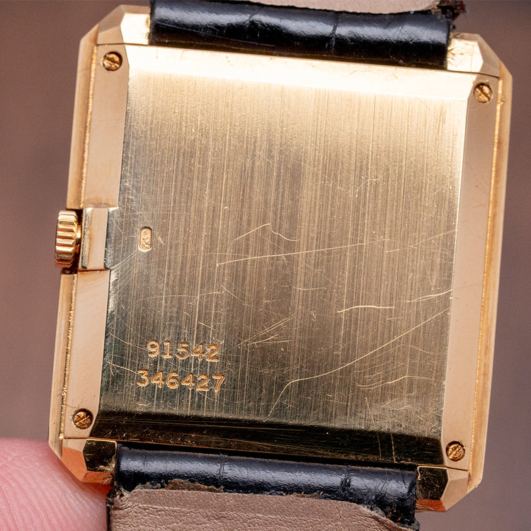 1970s Piaget Protocole 'Tank' 18ct Yellow Gold 25x27.5mm 91542