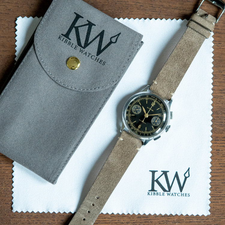 1940s CYMA Antimagnetic 36mm Steel Valjoux 22 Chronograph