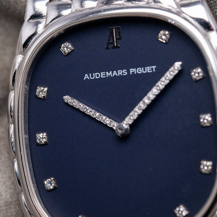 1980s Audemars Piguet Cobra 18ct White Gold Diamond Hands 28mm