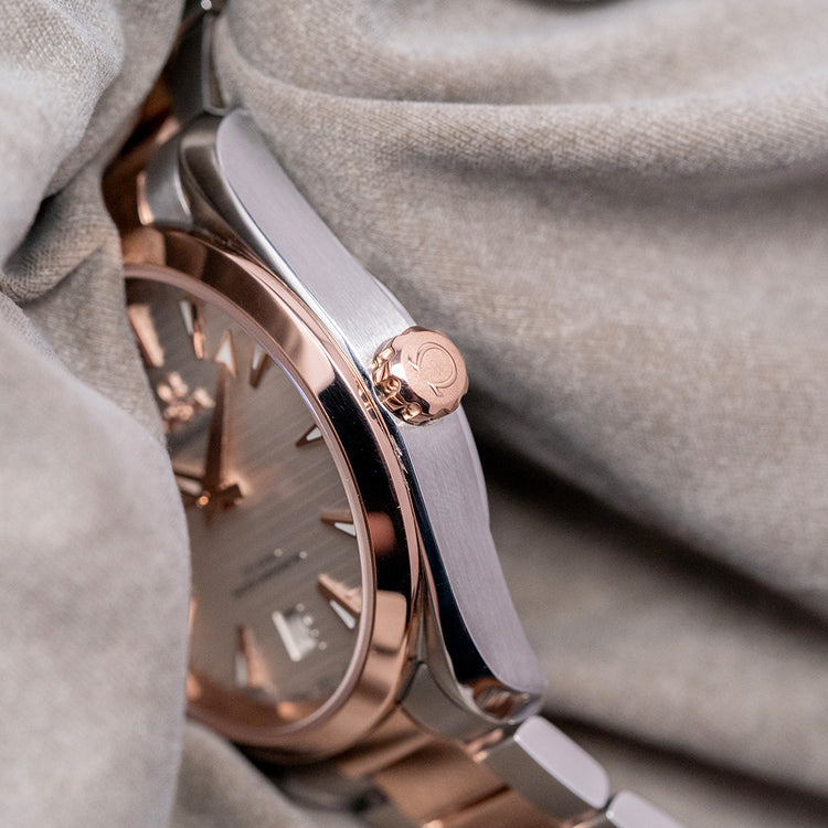 2019 Omega Seamaster Aqua Terra Silvery Dial 38mm Steel & Gold