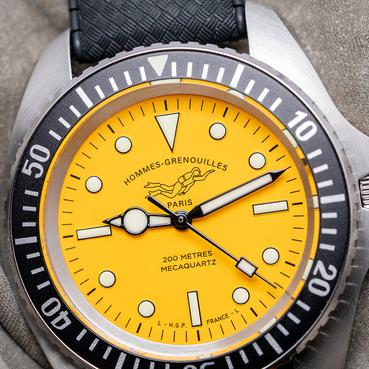 2025 H.G.P. Yellow Dial 'Monnin' Diver MecaQuartz 42mm