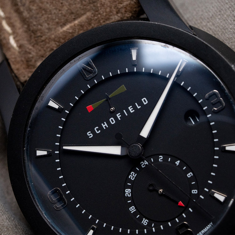 2012 Schofield Signalman GMT Black Limited Edition 44mm