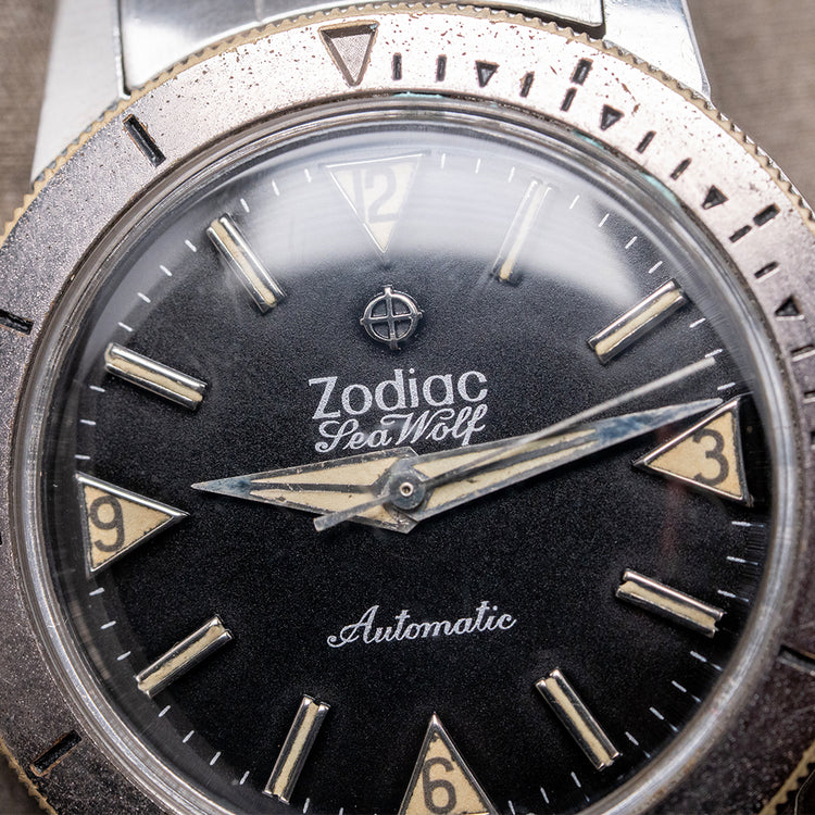 1950s Zodiac Sea Wolf Automatic 35mm on Bracelet 702-916
