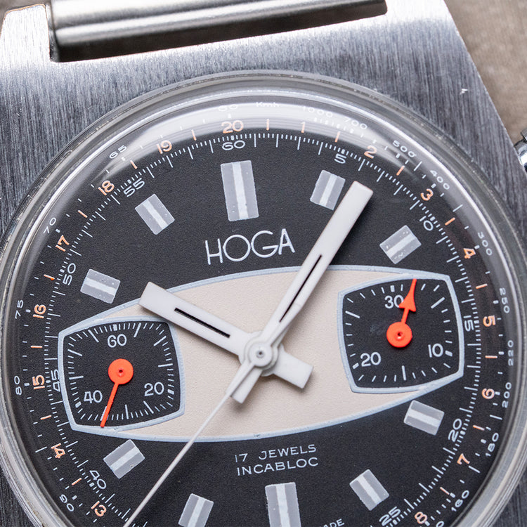 1960s HOGA/Vulcain "Surfboard" Chronograph Valjoux 7733 35.5mm
