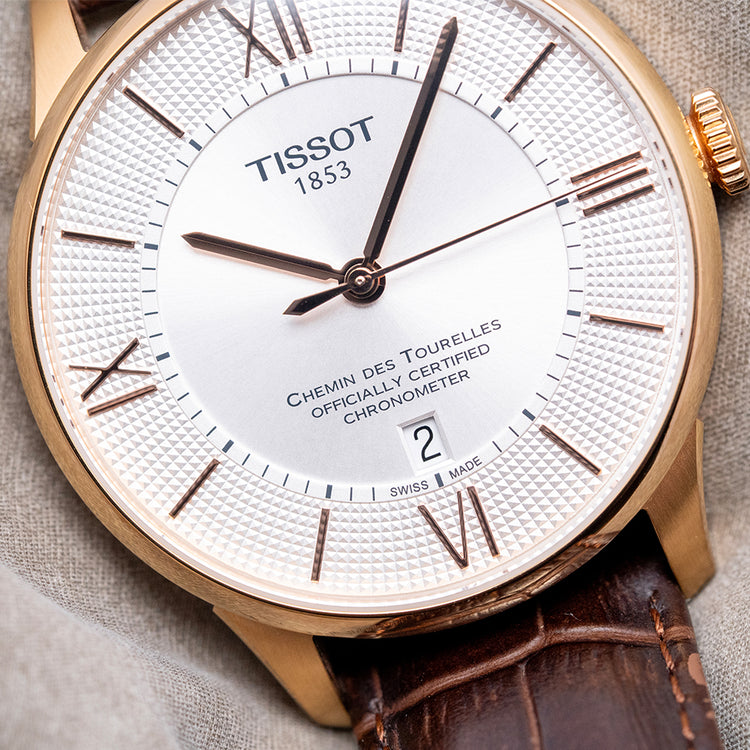 2020s Tissot Chemin Des Tourelles Chronometer Gold Plated 42mm
