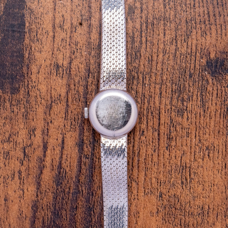 1968 Bulova 9ct White Gold 16.5mm Integrated Bracelet