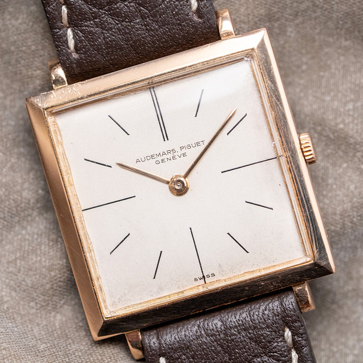 1960s Audemars Piguet Ultra-Thin Square 18ct Pink Gold 25mm