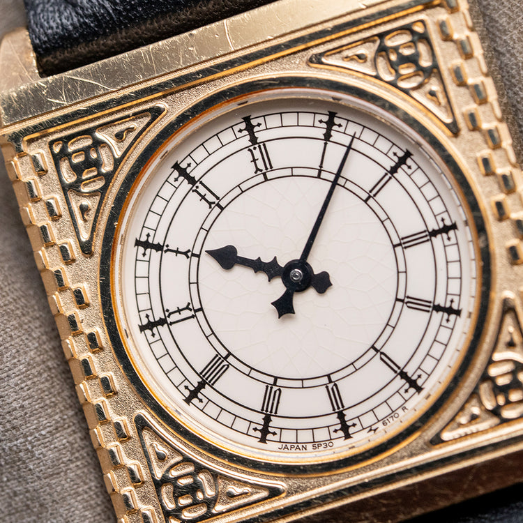 1987 Seiko 'Big Ben' Gold-Plated 25mm Quartz 5P30-6150