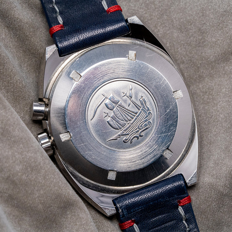 1970s Aquastar Regate Blue Dial Yacht Timer Automatic 39mm