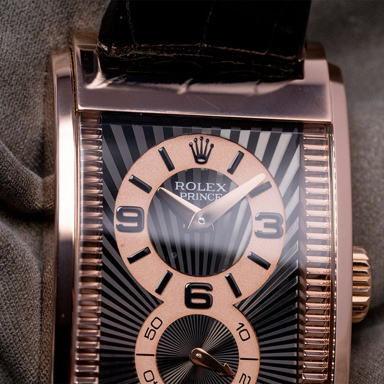 2018 Rolex Cellini Prince 18ct Rose Gold Open Back 5442/5