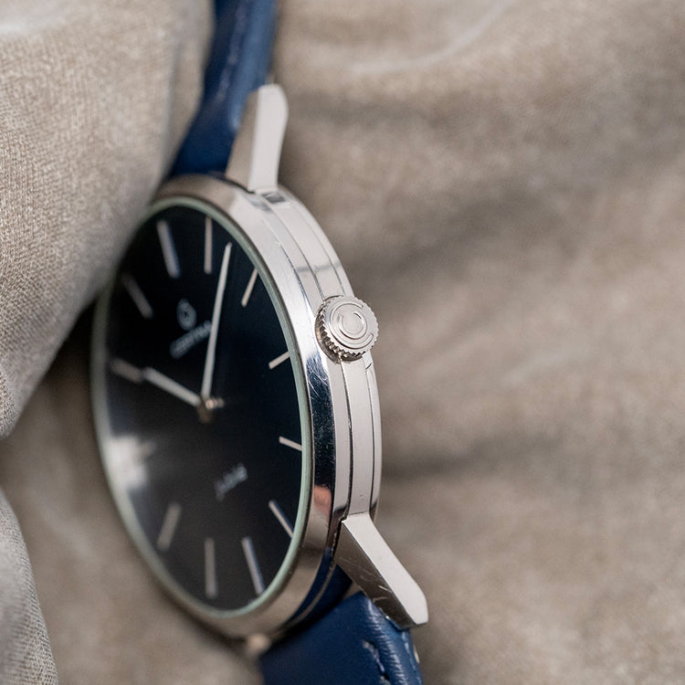 1970s Certina Jubile Blue Dial Manual Cal. 396 Steel 34mm