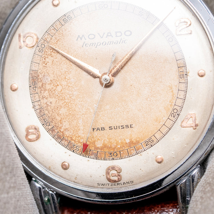 1950s Movado Tempomatic Claw Lugs Bumper Automatic 34mm