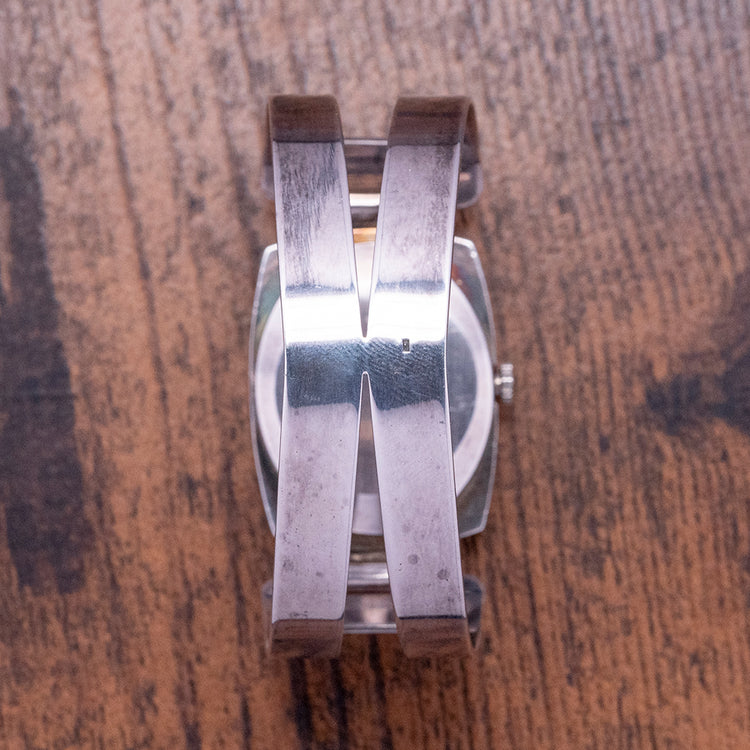 Ladies 1960s "RB" .925 Sterling Silver Bangle Watch