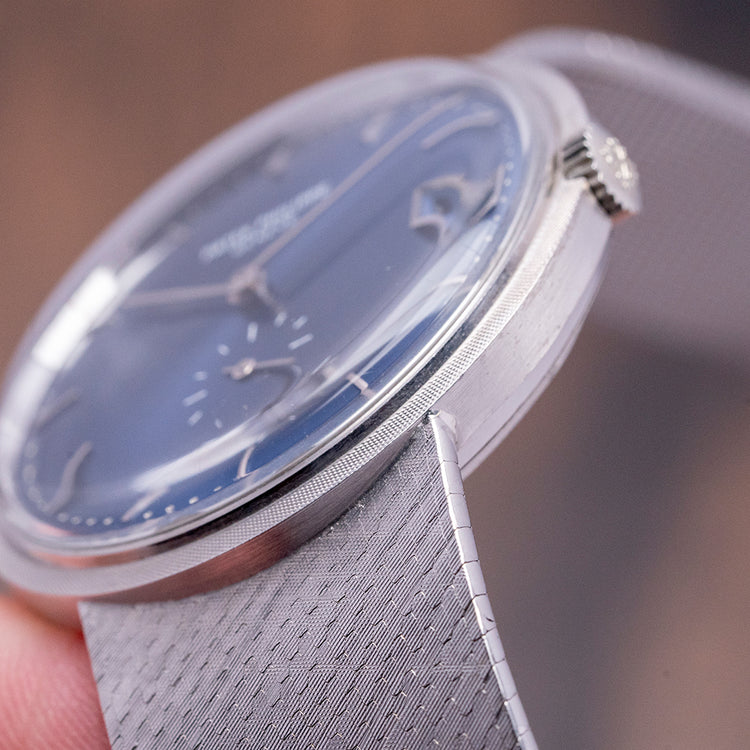 1971 Patek Philippe Calatrava Blue Sigma Dial White Gold 3445/6