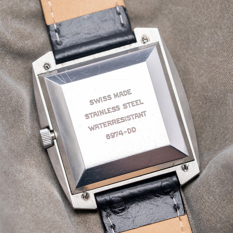 1970s Bucherer Automatic Smoke Grey Dial TV-Case 35mm