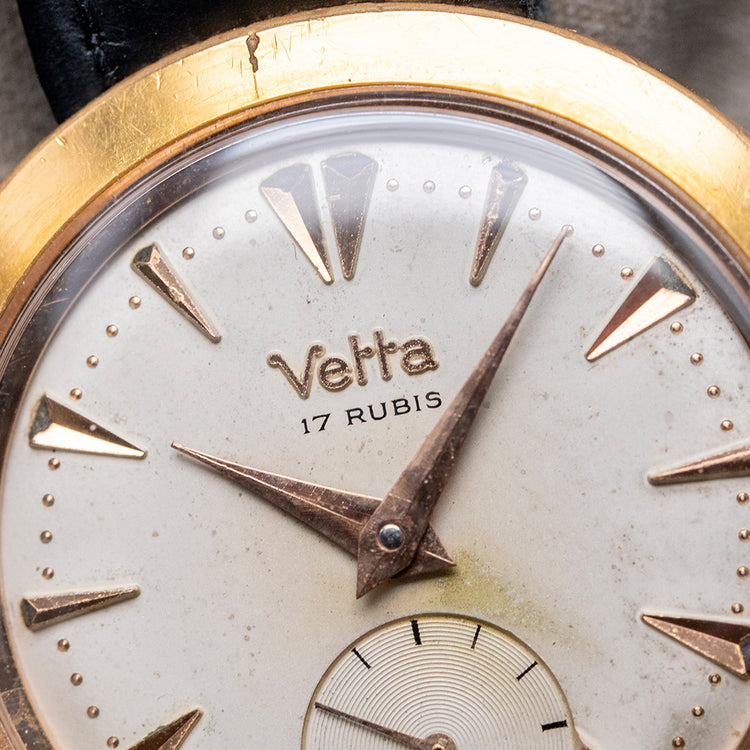 1960s Vetta 'Disco Volante' 34mm Mechanical Gold Plated