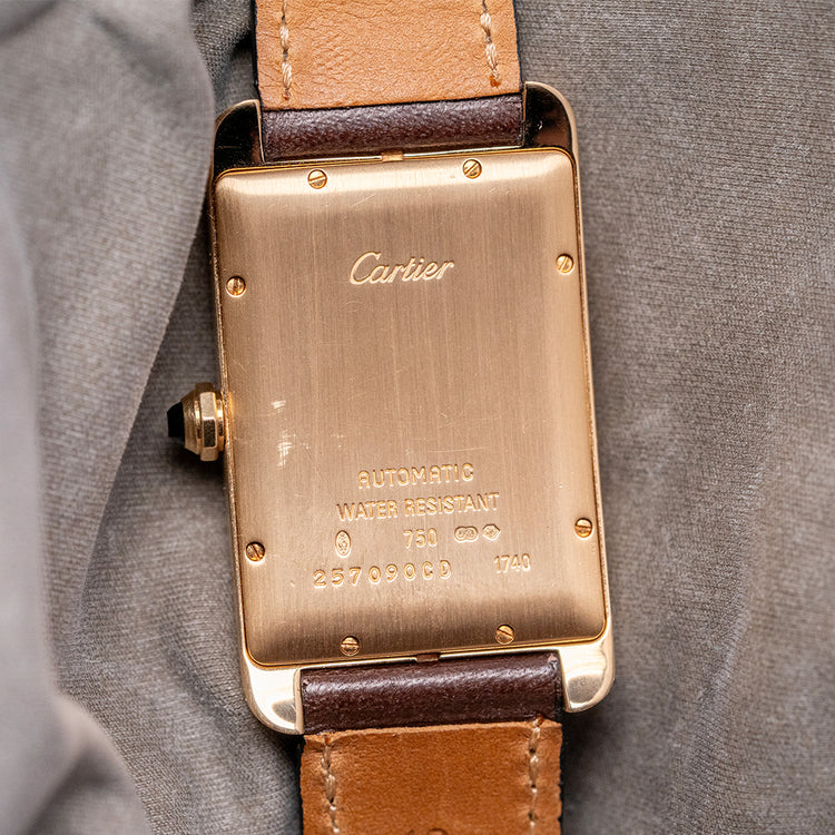 2000s Cartier Tank Americaine XL Yellow Gold Automatic W2603156