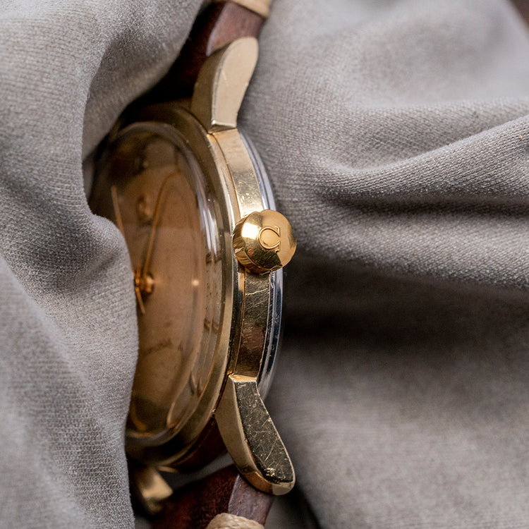 1954 Omega Seamaster Automatic Waffle Gold Capped 34mm 2846-3 SC