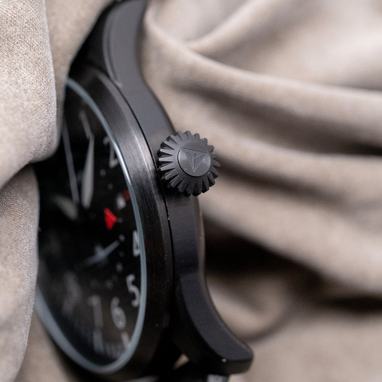 2026 Junkers Flieger GMT Black Quartz 42mm on Strap