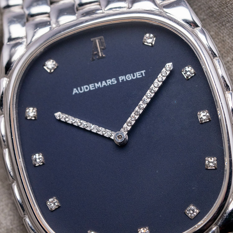 1980s Audemars Piguet Cobra 18ct White Gold Diamond Hands 28mm