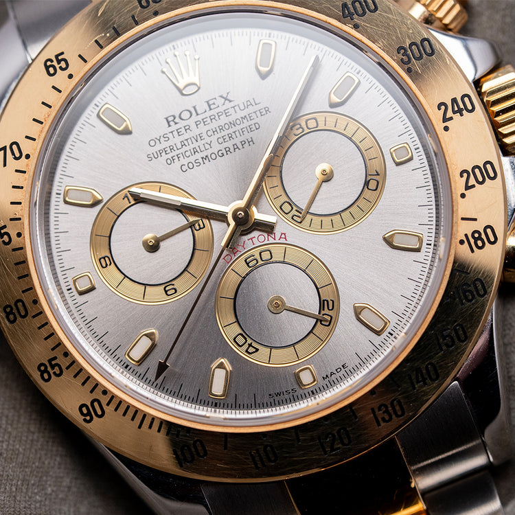2002 Rolex Daytona Steel & Gold 'Slate' Dial 40mm Unpolished 116523