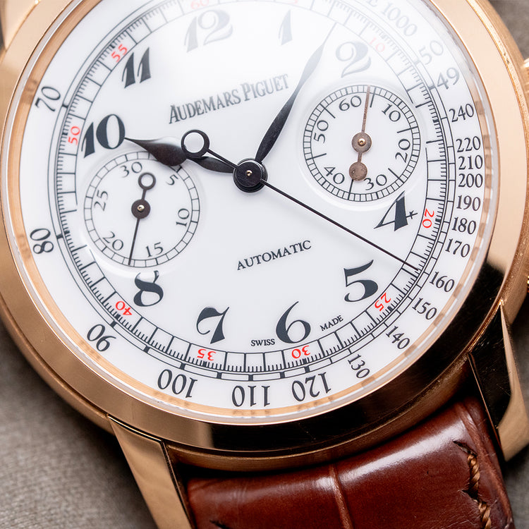 2014 Audemars Piguet Jules Audemars 18ct Rose Chrono 41mm 26100OR