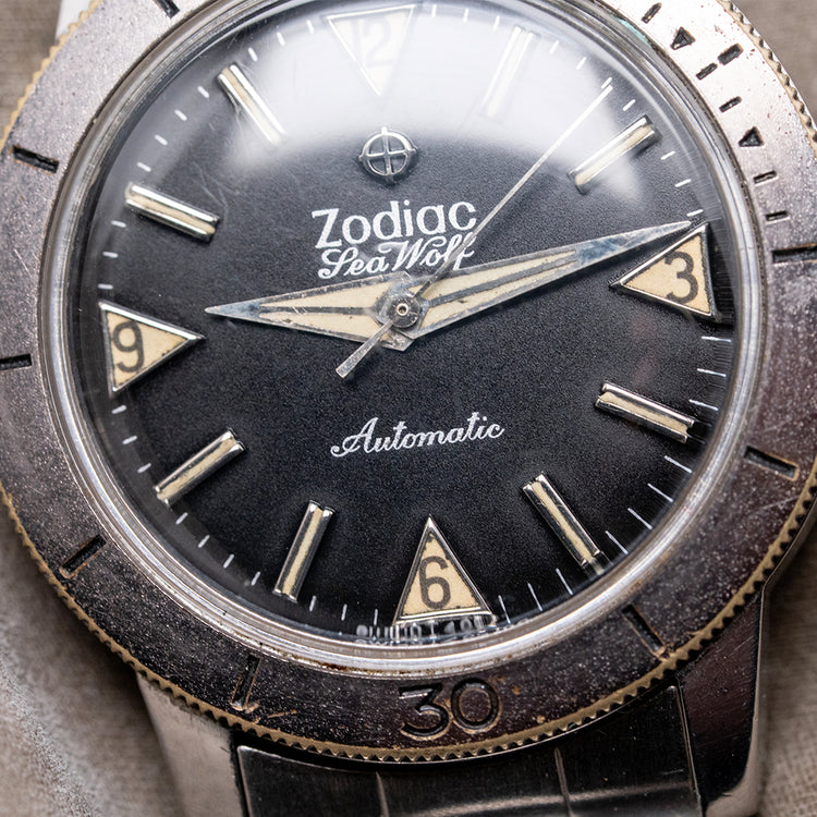 1950s Zodiac Sea Wolf Automatic 35mm on Bracelet 702-916