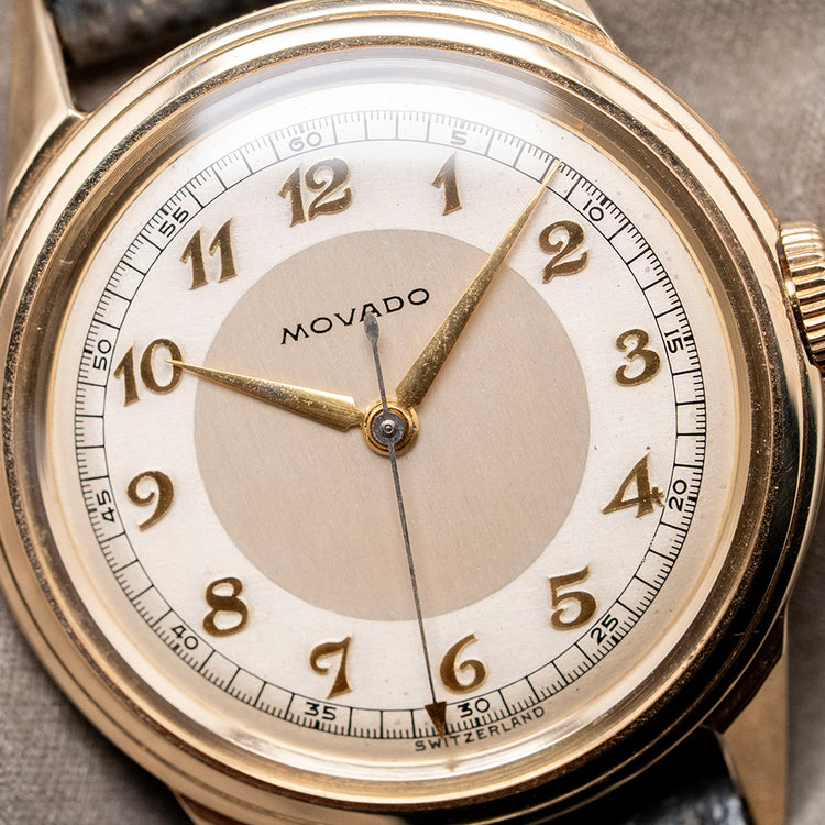 1950s Movado 14K Gold 'FB' Case 'Calatrava' Manual 261 31.5mm