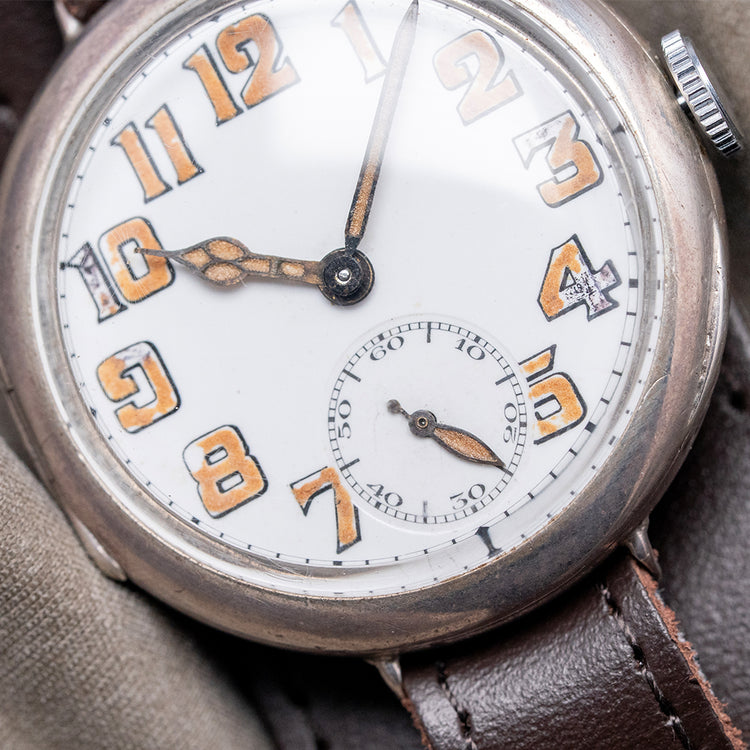 1917 Tavannes Cal. 330 .925 Sterling Silver Trench Watch 34mm