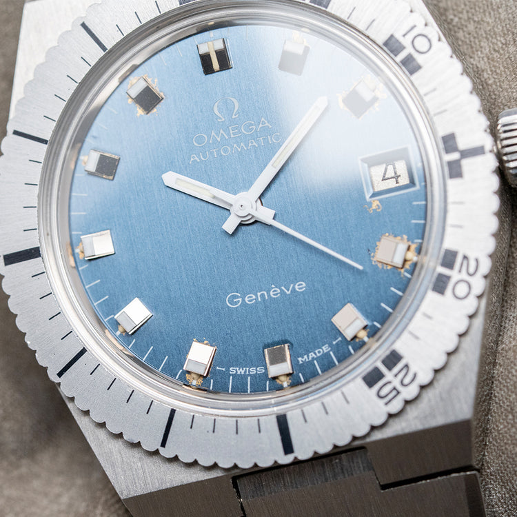 1973 Omega Geneve Automatic Blue Dial 35mm 166.0124