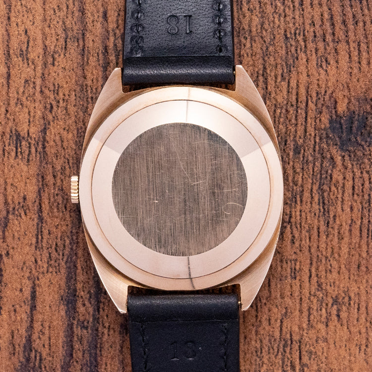 1973 Zenith Automatic Date 9ct Gold Tonneau Case Box & Booklets