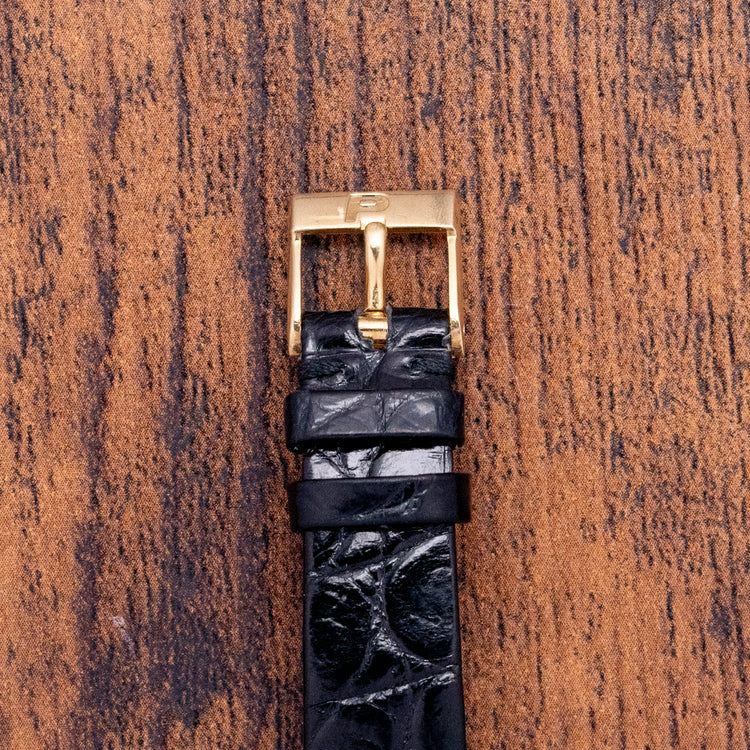 1979 Piaget Classique Yellow Gold Onyx Diamonds 40825 20x25mm