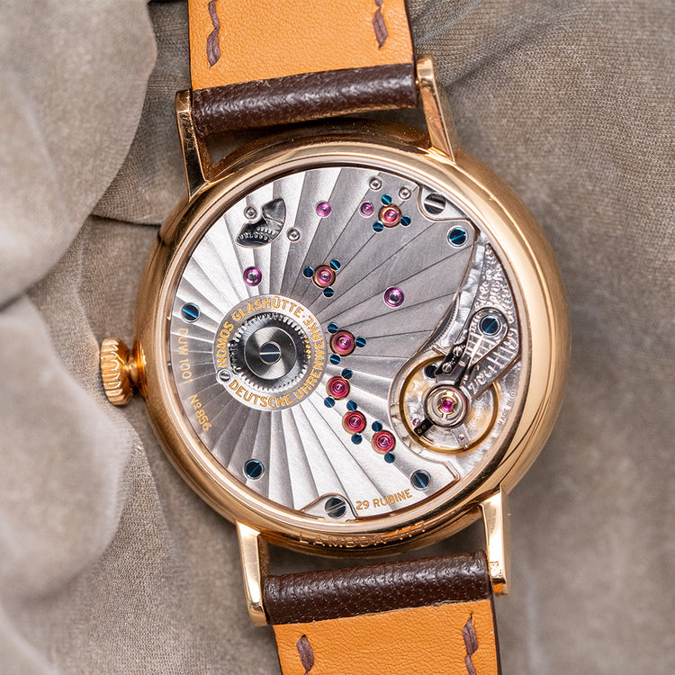 2017 Nomos Lambda 39 18ct Rose Gold Power Reserve 953