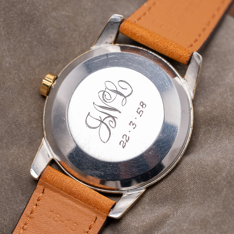 1954 Omega Seamaster Automatic Waffle Gold Capped 34mm 2846-3 SC