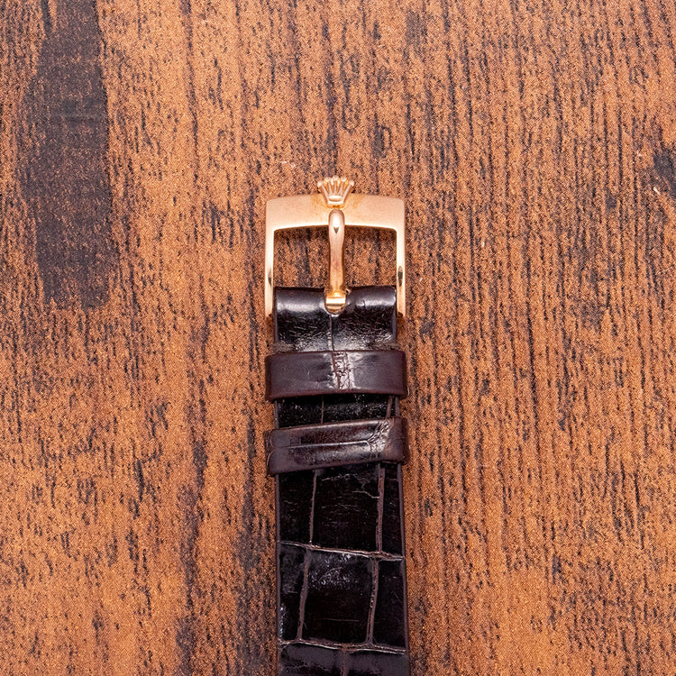 Unpolished 1990 Rolex Cellini 18ct Gold 5112/8 Box & Papers