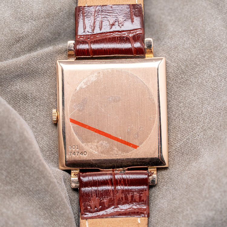 1960s Piaget 18ct Pink Gold Square Manual 25mm 901