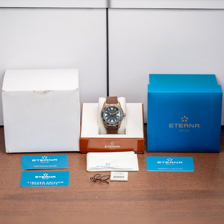 2024 Eterna Kontiki Bronze Diver 44mm Limited Edition Blue