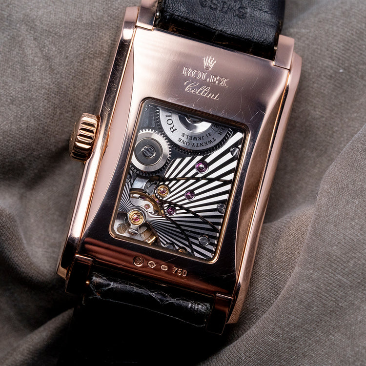 2018 Rolex Cellini Prince 18ct Rose Gold Open Back 5442/5