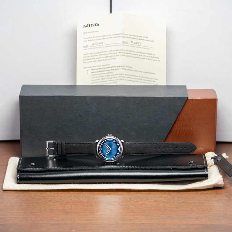 2022 Ming 17.09 Blue Dial Automatic 38mm on Strap