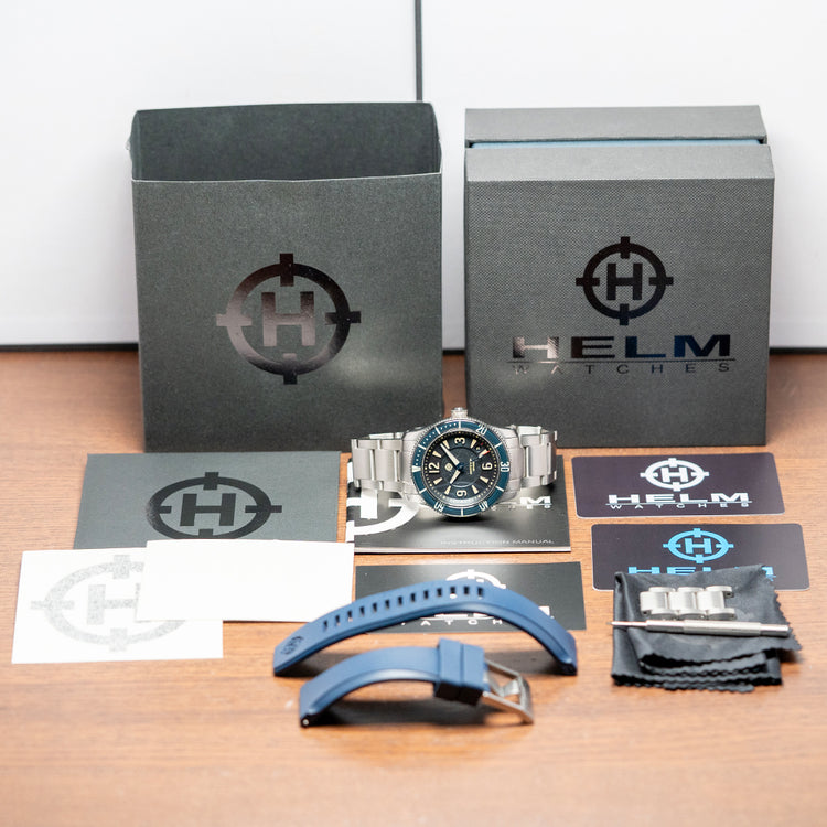 2023 HELM Miyako Blue Automatic Diver 41mm on Bracelet
